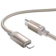 Кабель Type-C - Lightning Hoco X117, 3A/PD27W, 1м, золотистый