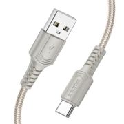 Кабель USB - Type-C Borofone BX116, 3A, 1м, серый