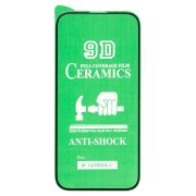 Защитное стекло для iPh 14 Pro чёрное керамическое Ceramic тех.пак.