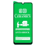 Защитное стекло для Samsung A20/A30/A30S/A31/A50/A50S/M21/M31 чёрное керамическое Ceramic тех.пак.