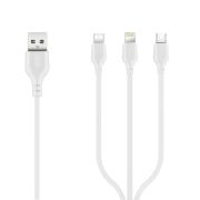 Кабель мульти-коннекторный NB103 2.1A 1м  белый