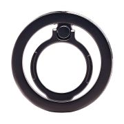 Держатель - подставка кольцо магнитное SafeMag Ring металлическое чёрное