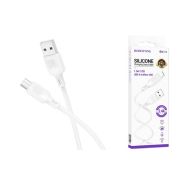 Кабель USB - MicroUSB Borofone BX113, 2.4A, 1м, белый