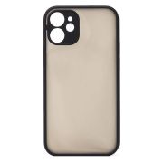 Чехол iPh 12 mini пластик с защитой камеры чёрный