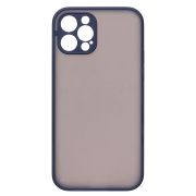 Чехол iPh 12 Pro пластик с защитой камеры синий