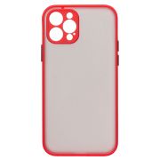 Чехол iPh 12 Pro пластик с защитой камеры красный