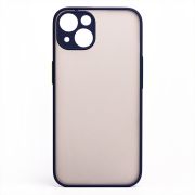 Чехол iPh 14 Plus пластик с защитой камеры синий