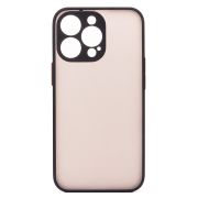 Чехол iPh 14 Pro пластик с защитой камеры чёрный
