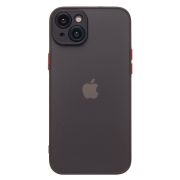 Чехол iPh 15 Plus пластик с защитой камеры чёрный