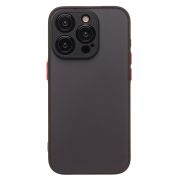 Чехол iPh 15 Pro пластик с защитой камеры чёрный