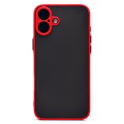 Чехол iPh 16 Plus пластик с защитой камеры красный
