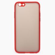 Чехол iPh 6/6S пластик с защитой камеры красный