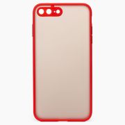 Чехол iPh 7 Plus/ 8 Plus пластик с защитой камеры красный