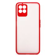 Чехол Realme 8i пластик с защитой камеры красный