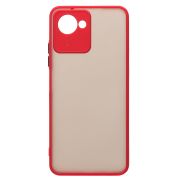 Чехол Realme C30 пластик с защитой камеры красный