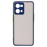 Чехол Oppo Reno 7 пластик с защитой камеры синий