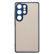 Чехол Samsung S25 Ultra пластик с защитой камеры синий