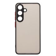 Чехол Samsung S25 пластик с защитой камеры чёрный
