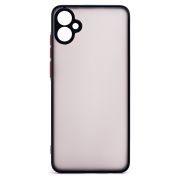 Чехол Samsung A05/A055 пластик с защитой камеры чёрный