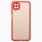 Чехол Samsung A12/A125 пластик с защитой камеры красный