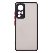 Чехол Xiaomi 12/12S пластик с защитой камеры чёрный