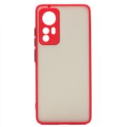 Чехол Xiaomi 12/12S пластик с защитой камеры красный