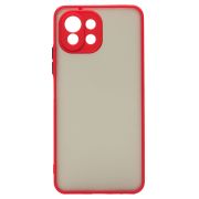 Чехол Xiaomi Mi 11 Lite/Mi 11 Lite 5G/11 Lite 5G NE пластик с защитой камеры красный