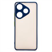 Чехол Xiaomi Poco F6 пластик с защитой камеры синий