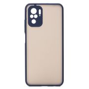 Чехол Xiaomi Redmi Note 10/Redmi Note 10S пластик с защитой камеры синий