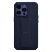 Чехол iPh 13 Pro пластик держатель-подставка синий