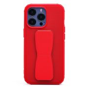 Чехол iPh 13 Pro пластик держатель-подставка красный