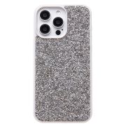 Чехол iPh 15 Pro Max пластик кристаллы Diamond серебристый