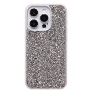 Чехол iPh 15 Pro пластик кристаллы Diamond серебристый