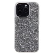 Чехол iPh 16 Pro пластик кристаллы Diamond серебристый