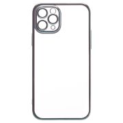 Чехол iPh 11 Pro пластик с защитными линзами на камере прозрачный зелёный