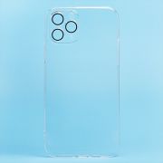 Чехол iPh 11 Pro пластик с защитными линзами на камере прозрачный