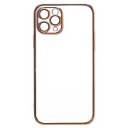 Чехол iPh 11 Pro пластик с защитными линзами на камере прозрачный жёлтый