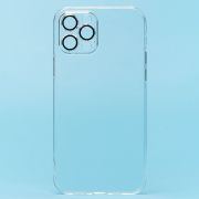 Чехол iPh 12 Pro пластик с защитными линзами на камере прозрачный