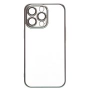 Чехол iPh 13 Pro пластик с защитными линзами на камере прозрачный зелёный