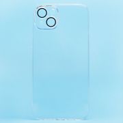 Чехол iPh 14 Plus пластик с защитными линзами на камере прозрачный