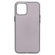 Чехол iPh 12 Pro Max пластик матовый дымчатый чёрный