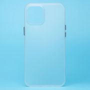 Чехол iPh 12 Pro Max пластик матовый дымчатый белый