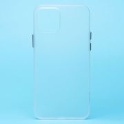 Чехол iPh 12 /iPh 12 Pro пластик матовый дымчатый белый