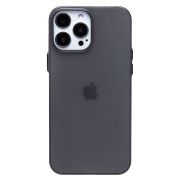 Чехол iPh 13 Pro Max пластик матовый дымчатый чёрный
