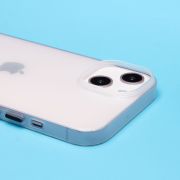 Чехол iPh 13 пластик матовый дымчатый белый