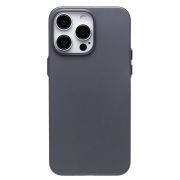 Чехол iPh 15 Pro Max пластик матовый дымчатый чёрный