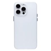 Чехол iPh 15 Pro Max пластик матовый дымчатый белый