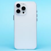 Чехол iPh 16 Pro Max пластик матовый дымчатый белый