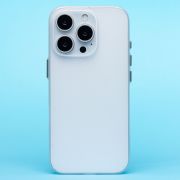 Чехол iPh 16 Pro пластик матовый дымчатый белый