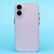 Чехол iPh 16 пластик матовый дымчатый белый